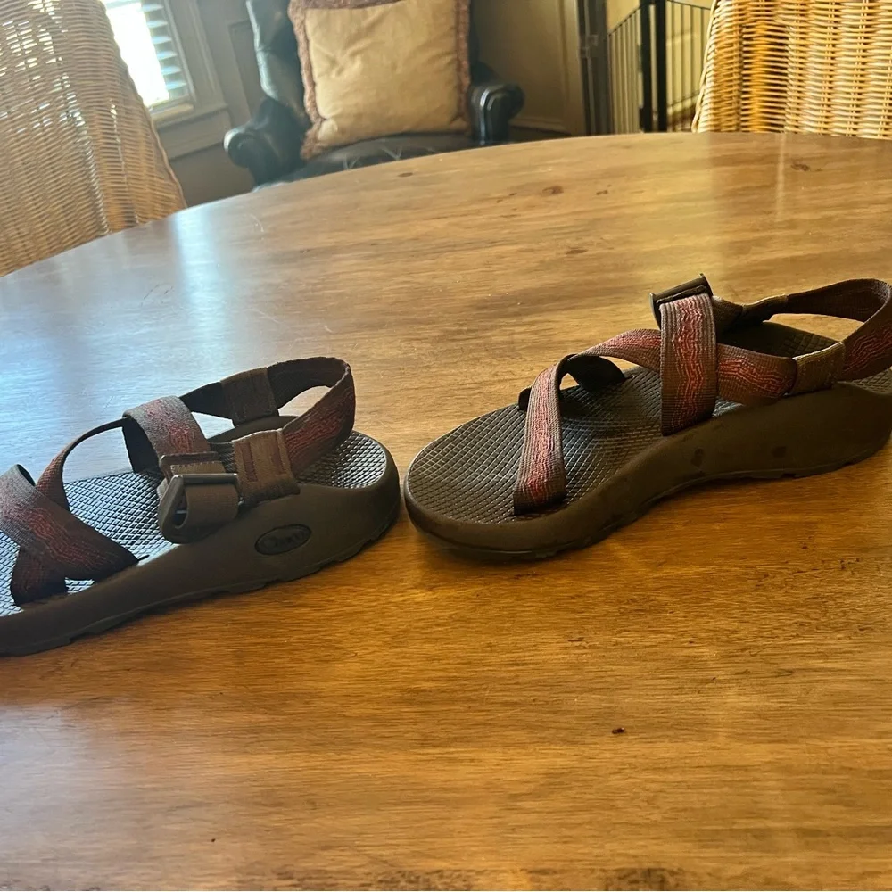 Chaco Brown and Red Sandals
